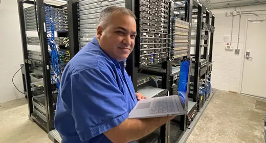 Andres visiting our data center