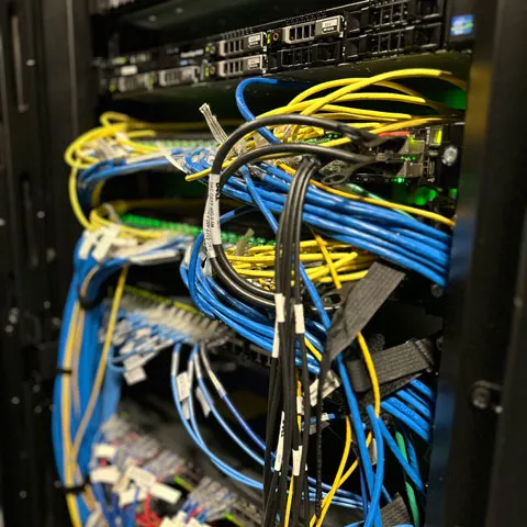 server wiring from the PSPINC data center